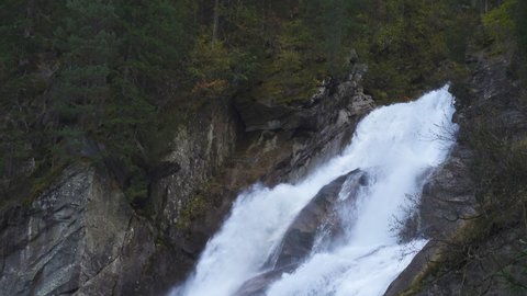 view of the Krimml Waterfalls in the High Tauern National Park, Salzburg, Austria
