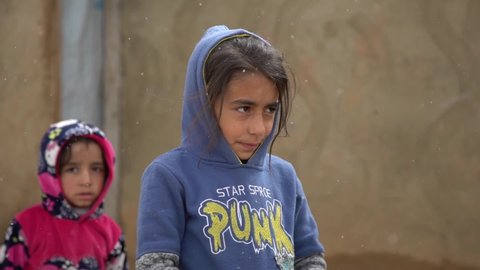 Aarsal, Beqaa  Lebanon - February 17 2021 Syrian refugee camps