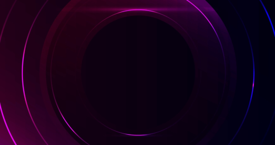 Purple and blue neon circles. Abstract seamless loop. Futuristic hi-tech motion background. Ultra HD 4K animation. Royalty-Free Stock Footage #1069680040