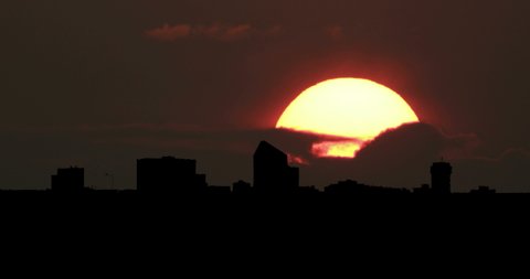 Wichita Kansas Big Sun Sunrise Time Lapse