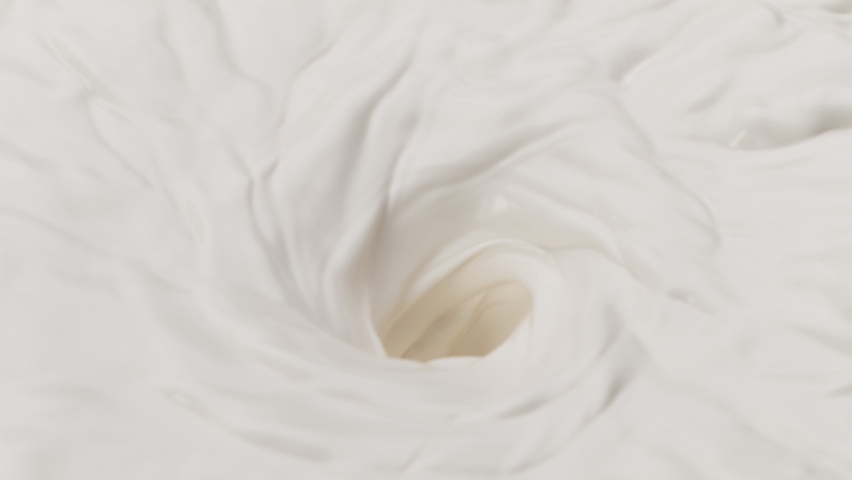 Super slow motion of mixing cream or milk in detail. Filmed on high speed cinema camera, 1000 fps. | Shutterstock HD Video #1069687540