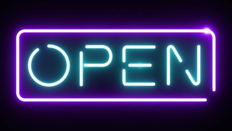 Neon Open Title Animation Led Light Stock Footage Video (100% Royalty ...