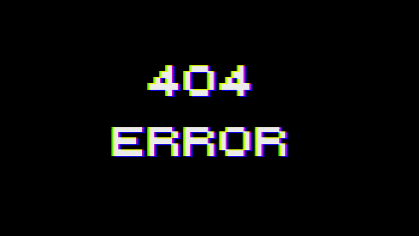 404 error glitch flicker effect 4k video or footage with text elaboration retro effect seamless elaboration loading interference vintage transition loop Royalty-Free Stock Footage #1069724776