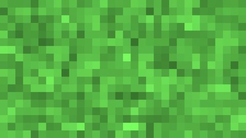 Animated green pixel grass background. The concept of games background. Squares pattern background. Minecraft concept. illustration. Light Green abstract textured polygonal background