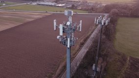 Telecommunication antenna, drone aerial video