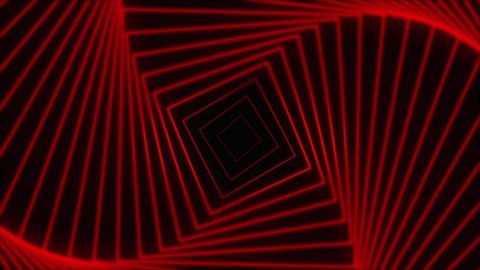 Multicolor square visual loops with blured black color background - Stock footage