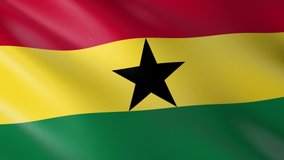 Flag of The Ghana. Flag's footages are rendered in real 3D software. Perfect for TV, Movies, social, HUD, presentations, webs etc.