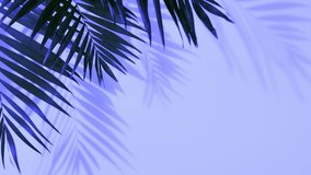 Tropical palm leaves in bold gradient holographic colors
