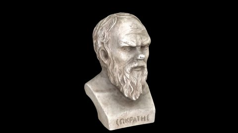 3d animation model on a black background
Title:Bust of the Ancient Greek Philosopher Socrates
Author:nikolettarok
Source:sketchfab.com
License: CC Attribution