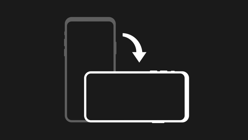 Rotate smartphone isolated icon. Device rotation symbol. Turn your device. Motion graphics. | Shutterstock HD Video #1069787473