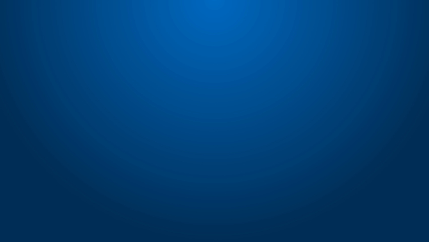 White line UZI submachine gun icon isolated on blue background. Automatic weapon. 4K Video motion graphic animation.