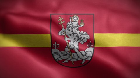 Vilnius Lithuania Flag Loop Background 4K