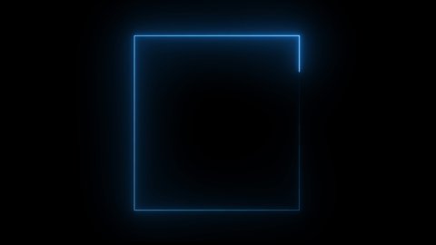 Abstract Blue Square Shape On Black Stock Footage Video (100% Royalty ...