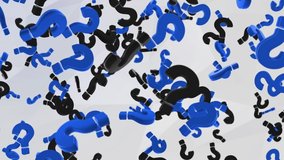 A lot of question marks. Concept of making complex decisions loop Background. Creative complex tasks and getting the right answers. Request help and support in choosing a solution to the problem - Powered by Shutterstock - Get 15% off with code: PIKWIZARD15