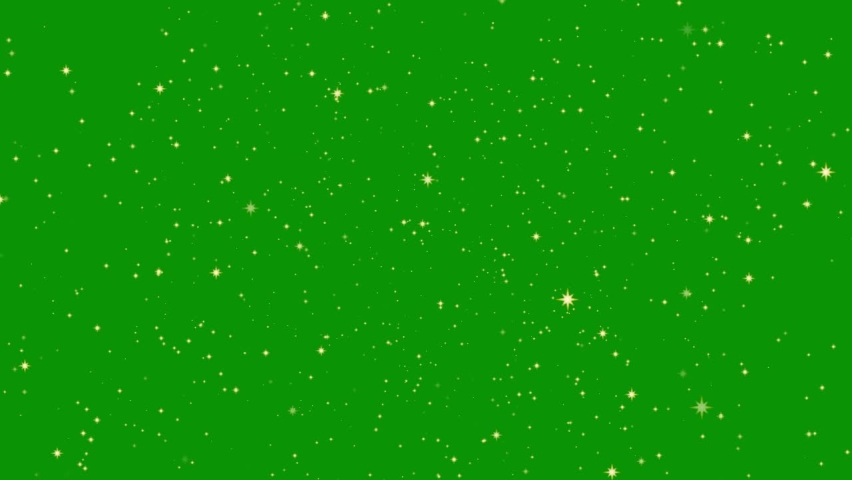 Stars shine effect on green screen background animation. Twinkle festive or holiday decoration. Christmas golden star glow 4k animation. Chroma key seamless loop. Falling stars Royalty-Free Stock Footage #1069848181