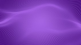 Beautiful dynamic purple dot waves video background for presentation. postcard, banner, website, video background.