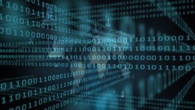 Binary coding data processing over world map on blue background. computer interface and technology concept - Powered by Shutterstock - Get 15% off with code: PIKWIZARD15