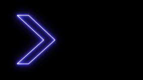 Neon sign Arrows Animation of pink light signal and blue spreading from the center with a black background. Can be used to compose various media such as news, presentations, online media, social media. - Powered by Shutterstock - Get 15% off with code: PIKWIZARD15