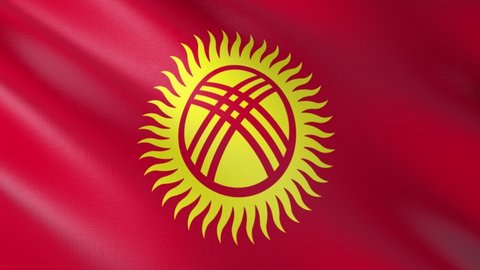 Flag of The Kyrgyzstan. Flag's footages are rendered in real 3D software. Perfect for TV, Movies, social, HUD, presentations, webs etc.