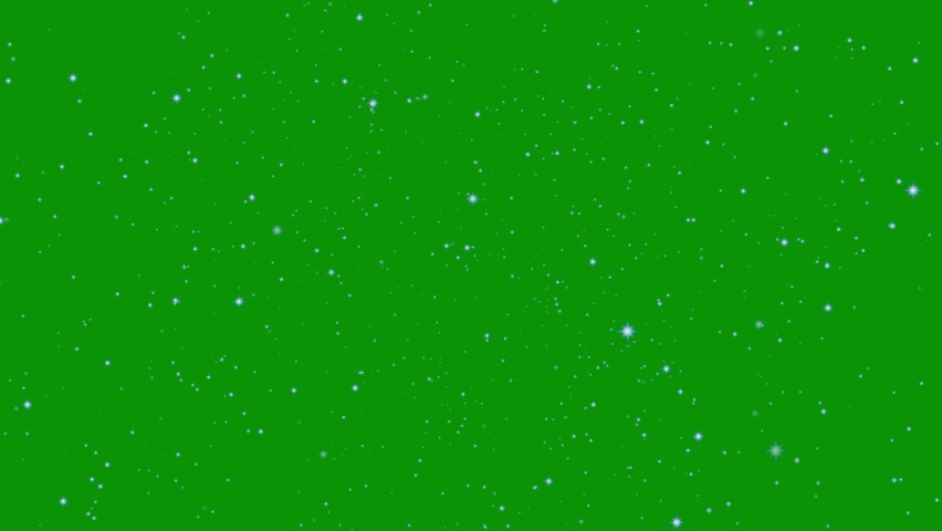 Stars shine effect on green screen background animation. Twinkle festive or holiday decoration. Christmas gold star glow 4k animation. Chroma key seamless loop. Falling stars. Royalty-Free Stock Footage #1069888255