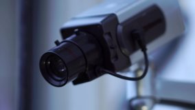 Cctv Security Camera Rotates In The Day Outside, 4K Surveillance - Powered by Shutterstock - Get 15% off with code: PIKWIZARD15