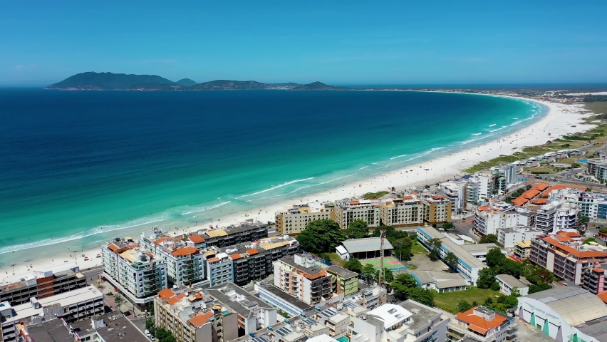 Cabo Frio, Rio de Janeiro, Brazil. Brazilian Caribbean sea. Coastal crystal clear water beach. Tropical scenery. Tropical destination. Caribbean island with blue water