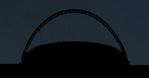 Wembley Stadium London at Moonrise Time Lapse