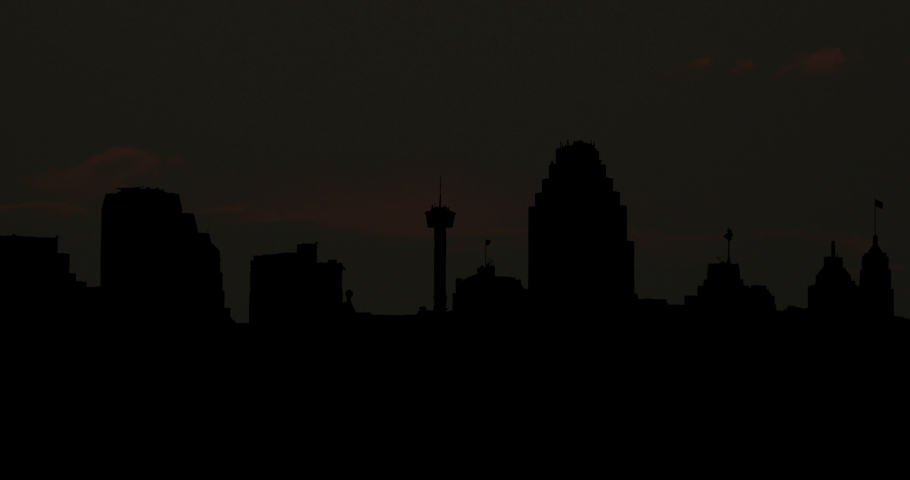 San Antonio Texas Timelapse Skyline Big Sun Sunrise Time Lapse Royalty-Free Stock Footage #1069902202
