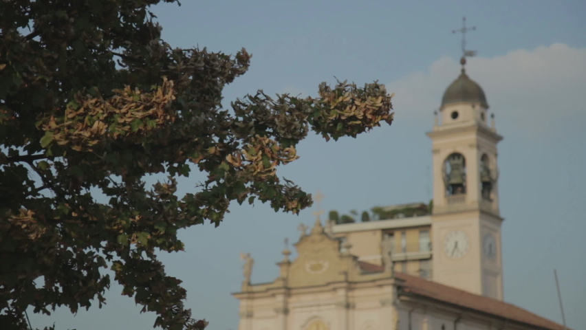 Church of Cinisello Balsamo, Milano, Italy. Architectural view.