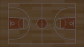 Basketball progress bar. Basketball loading bar illustration motion design animation. 4k sport video animation with alpha matte channel