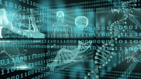 Digital animation of binary coding against medical data processing against green background. medical research and technology concept - Powered by Shutterstock - Get 15% off with code: PIKWIZARD15