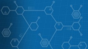 Digital animation of multiple molecular structures floating against blue background. medical research and technology concept - Powered by Shutterstock - Get 15% off with code: PIKWIZARD15