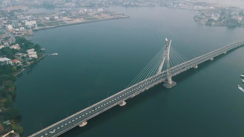 Aerial shots of Lekki Ikoyi link bridge, Lagos
