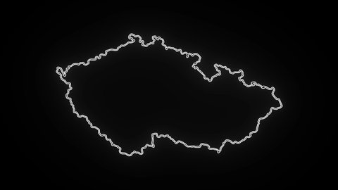 Map of Czech Republic, Czech Republic outline, Animated close up map Czech Republic