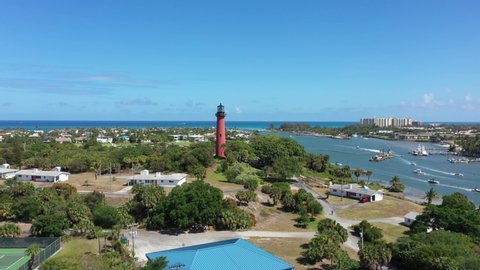 Jupiter Lighthouse and inlet Florida USA