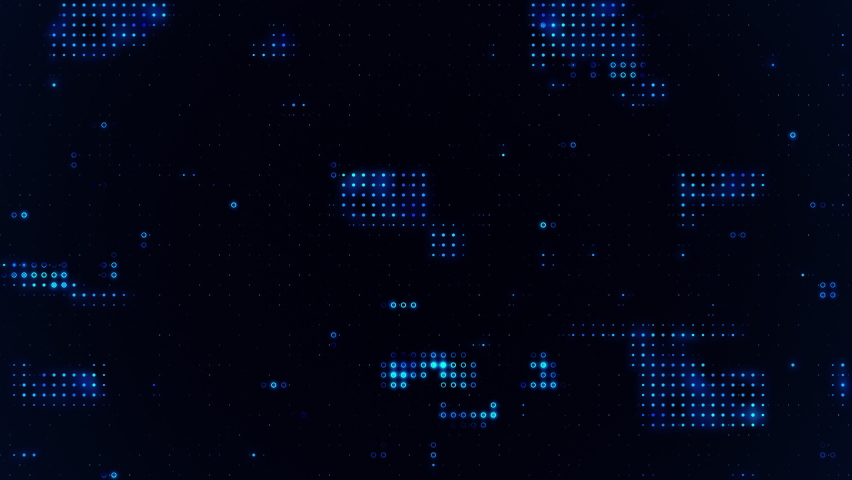 Moving futuristic digital circuit board technology visualization concept with neon blue data nodes loop - Powered by Shutterstock - Get 15% off with code: PIKWIZARD15