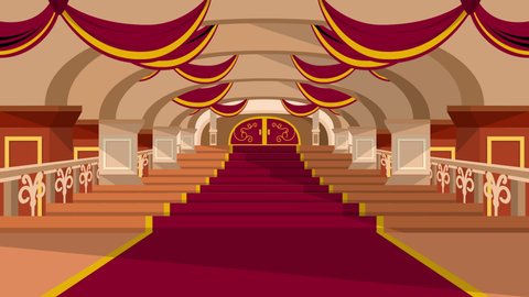 Red Carpet Background Scene, 4K Ultra HD Video Motion Graphic Animation.