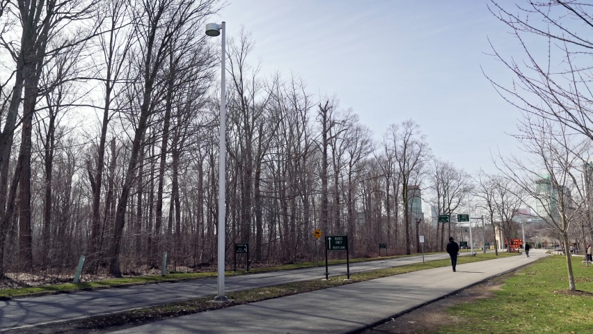 NIAGARA STATE PARK ENTRANCE AND SIGN IN THE NEW YORK STATE OF UNITES STATES