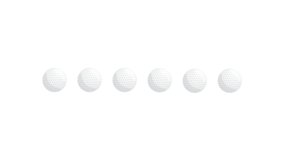 Jumping golf ball. Golf Sport loading progress bar illustration motion design animation. 4k sport video animation with alpha matte channel