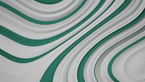 Abstract, colorful wavy lines. Background video. 3D render. 