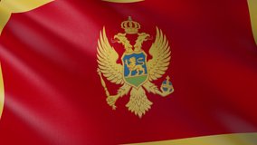 Flag of The Montenegro. Flag's footages are rendered in real 3D software. Perfect for TV, Movies, social, HUD, presentations, webs etc.