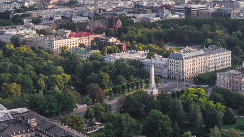 Aerial View Shot of Riga, Latvia