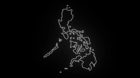 Map of Philippines, Philippines outline, Animated close up map of Philippines