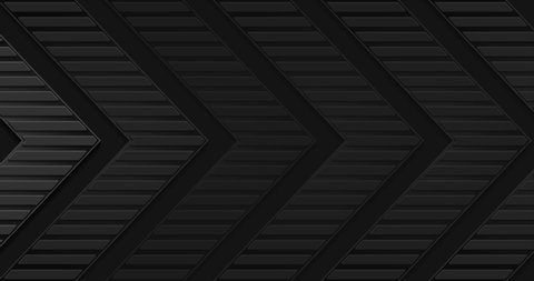 Black abstract tech geometric motion background with arrows. Seamless looping. Video animation 4K 4096x2160