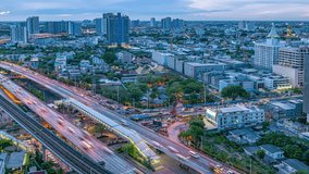 4K Timelapse, Business wealth concept, Cityscape is modern lifestyle downtown day to night, top of view on skyscraper, show lighting on the technology of communication concept. Abstract background,  - Powered by Shutterstock - Get 15% off with code: PIKWIZARD15