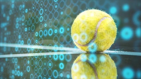 tennis relax systems energy a stream of luminous particles, a cycle of a stream of luminous particles. light effects moving and flexible lines in abstract style profit energy meditation