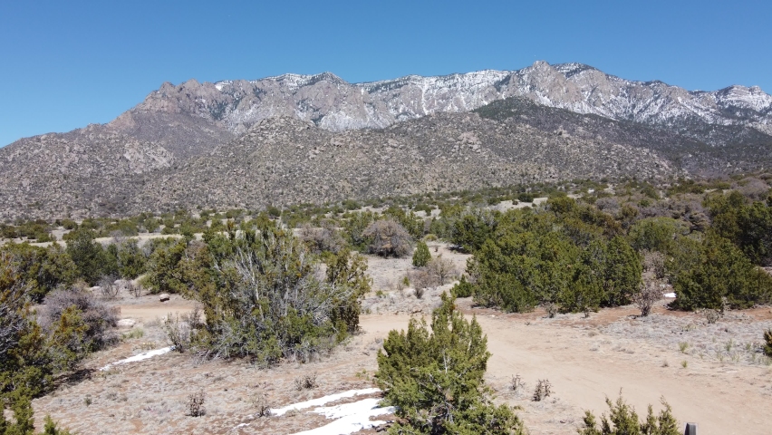 Fly Over New Mexico Desert and Mountains