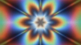 Abstract blurred Background with beautiful  ornament in colorful design . Elegant motion kaleidoscop for show,yoga,event or presentation