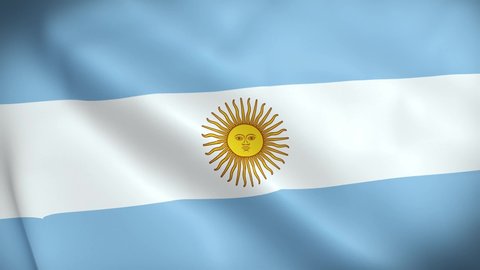 4K National Animated Sign of Argentina, Animated Argentina flag, Argentina Flag waving, The national flag of Argentina animated. 4K (3840 x 2160) 