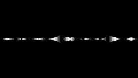 Minimalist wave form Audio. Isolated on transparent background. Animation of seamless loop.